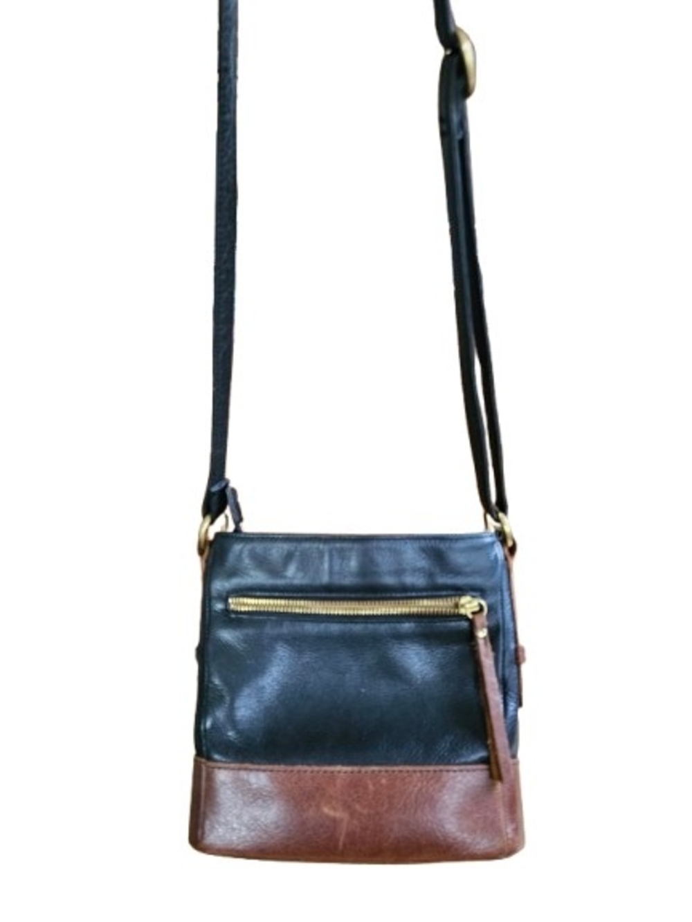 Osgoode Marley Genuine Leather Crossbody Bag‎ Black Brown Two Tone Purse